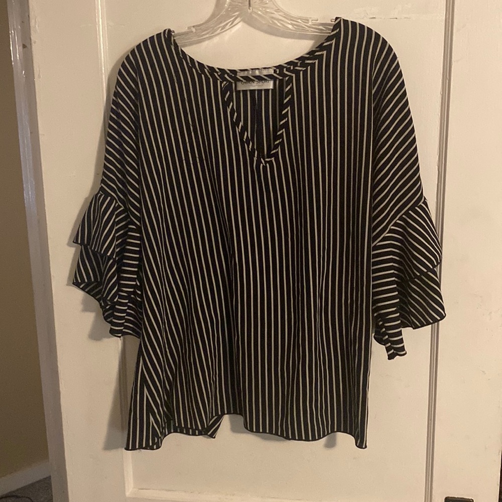 Caren Sport Striped Top 2X
